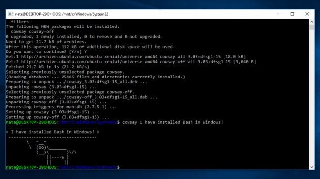 كيفية تثبيت واستخدام Linux Bash في نظام التشغيل Windows 10 - الويندوز لينكس 