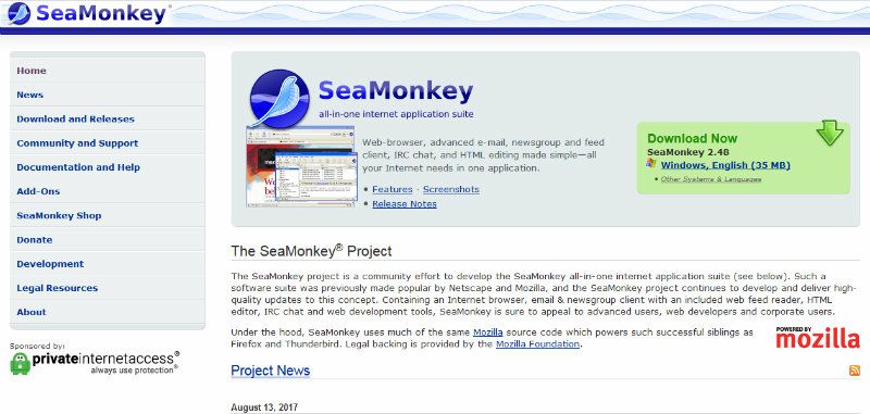 Alternative Web Browsers seamonkey DzTechs | أفضل متصفحات الويب المتخصصة التي لم تكن قد استكشفتها من قبل