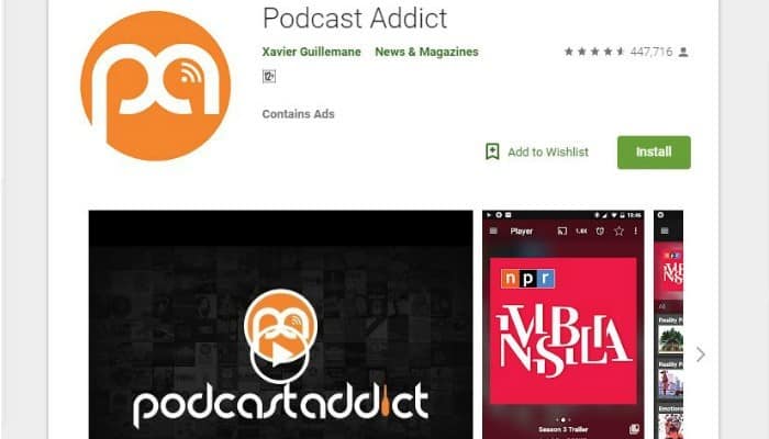 podcast podcastaddict DzTechs | أفضل تطبيقات البودكاست المجانية المُتاحة لنظام Android
