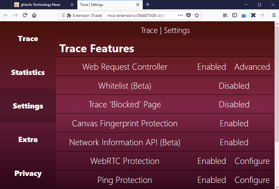 trace anti tracking min DzTechs | أفضل إضافات Google Chrome التي ستجدها لتخصيص تجربتك على هذا المتصفح