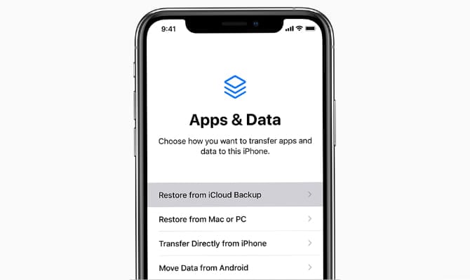 Apps Data page from iPhone setup fKAovLfs DzTechs | كيفية نقل جهات الاتصال من iPhone إلى iPhone آخر