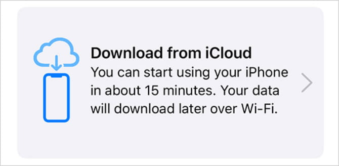 Download data from iCloud option in Quick Start KaBovLfs DzTechs | كيفية نقل جهات الاتصال من iPhone إلى iPhone آخر