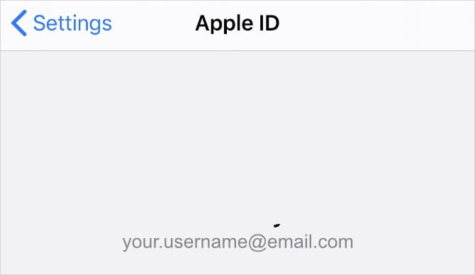 iPhone Apple ID settings showing username email address BtQovLfs DzTechs | كيفية نقل جهات الاتصال من iPhone إلى iPhone آخر