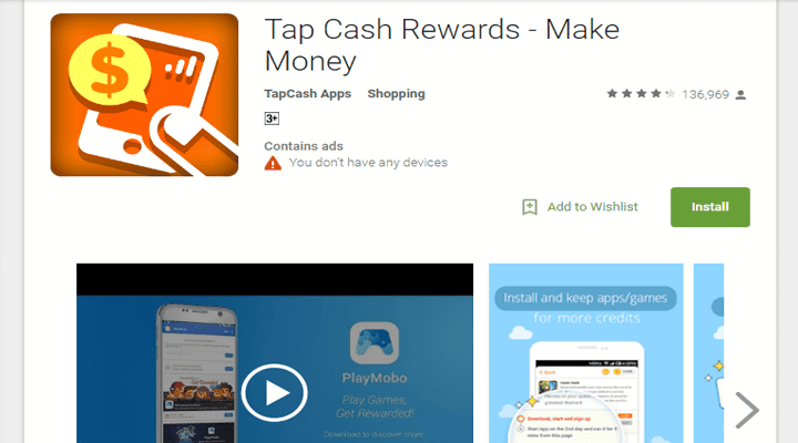 Tap Cash Rewards