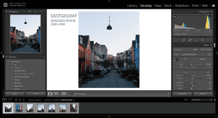 استخدم مُحدد توازن اللون الأبيض في Adobe Lightroom