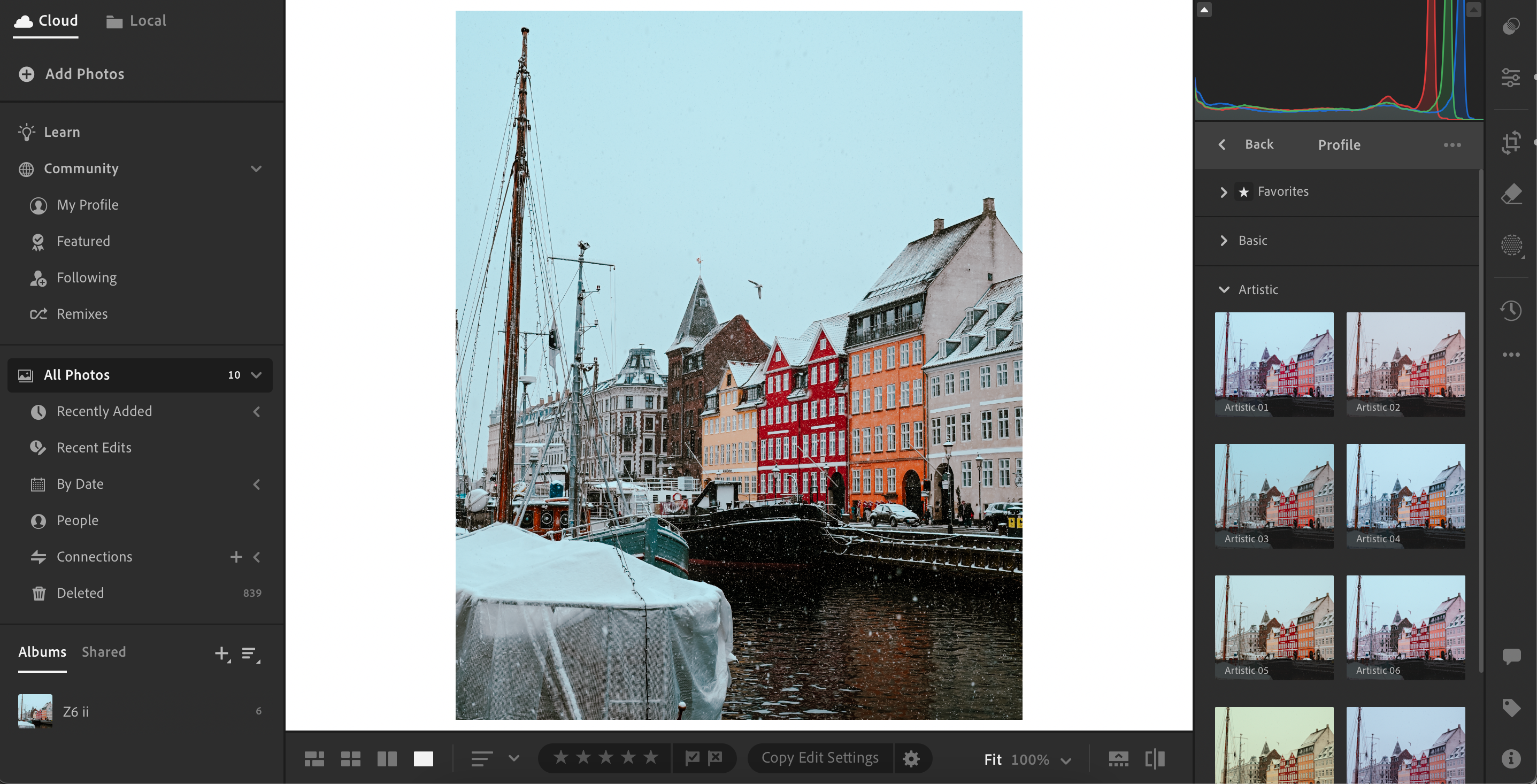 Using the different color editing profiles in Adobe Lightroom
