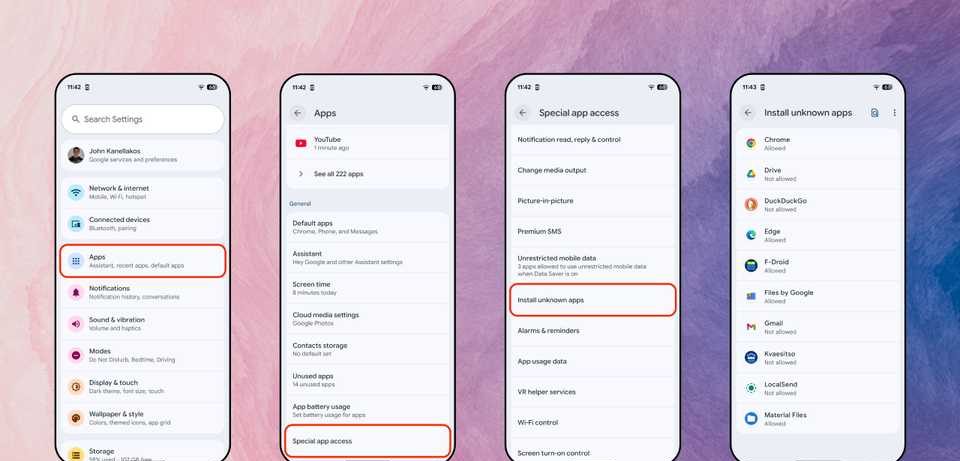 لقطات شاشة تثبيت ملفات APK على Android 1