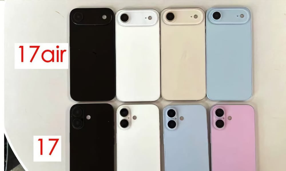 iPhone 17 vs 17 Air dummy renders Sonny Dickson