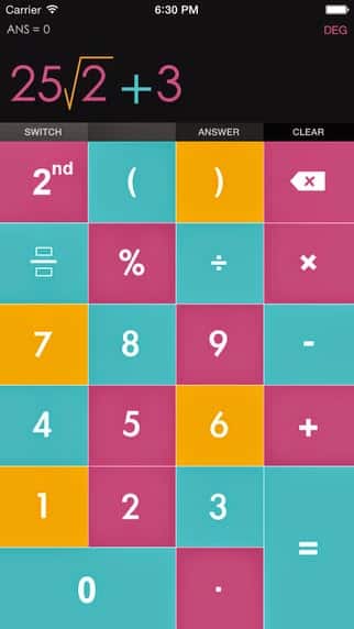 6 حاسبات مختلفة على تطبيق Calculator للآيفون والآيباد - iOS