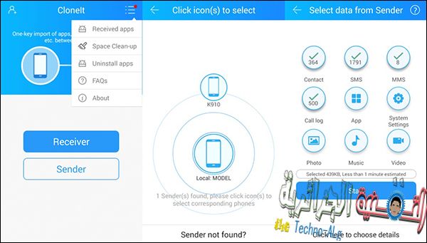 تطبيق CLONEit المميز للاندرويد لنقل التطبيقات والصور وغيرها من هاتف اندرويد قديم إلي الجديد - Android الهواتف جديد