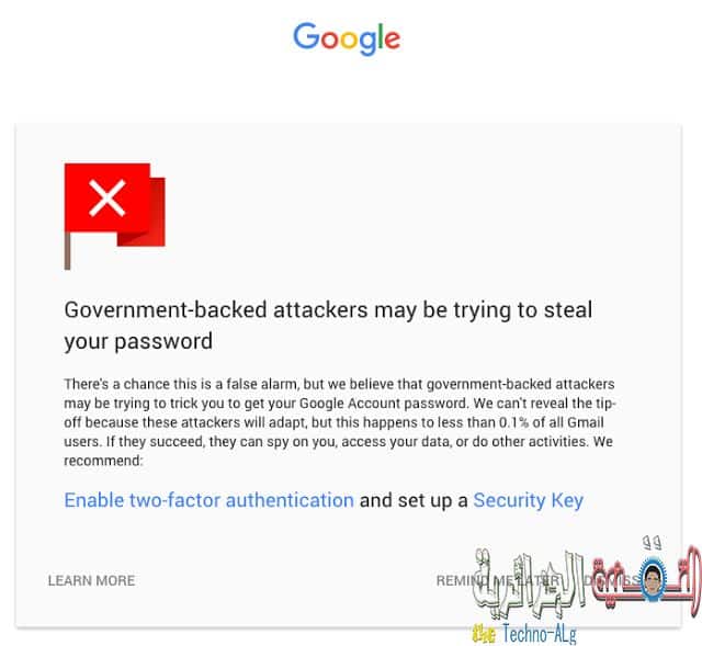 Gmail تضيف المزيد من التحذيرات الأمنية من اجل زيادة امان المستخدمين - مقالات