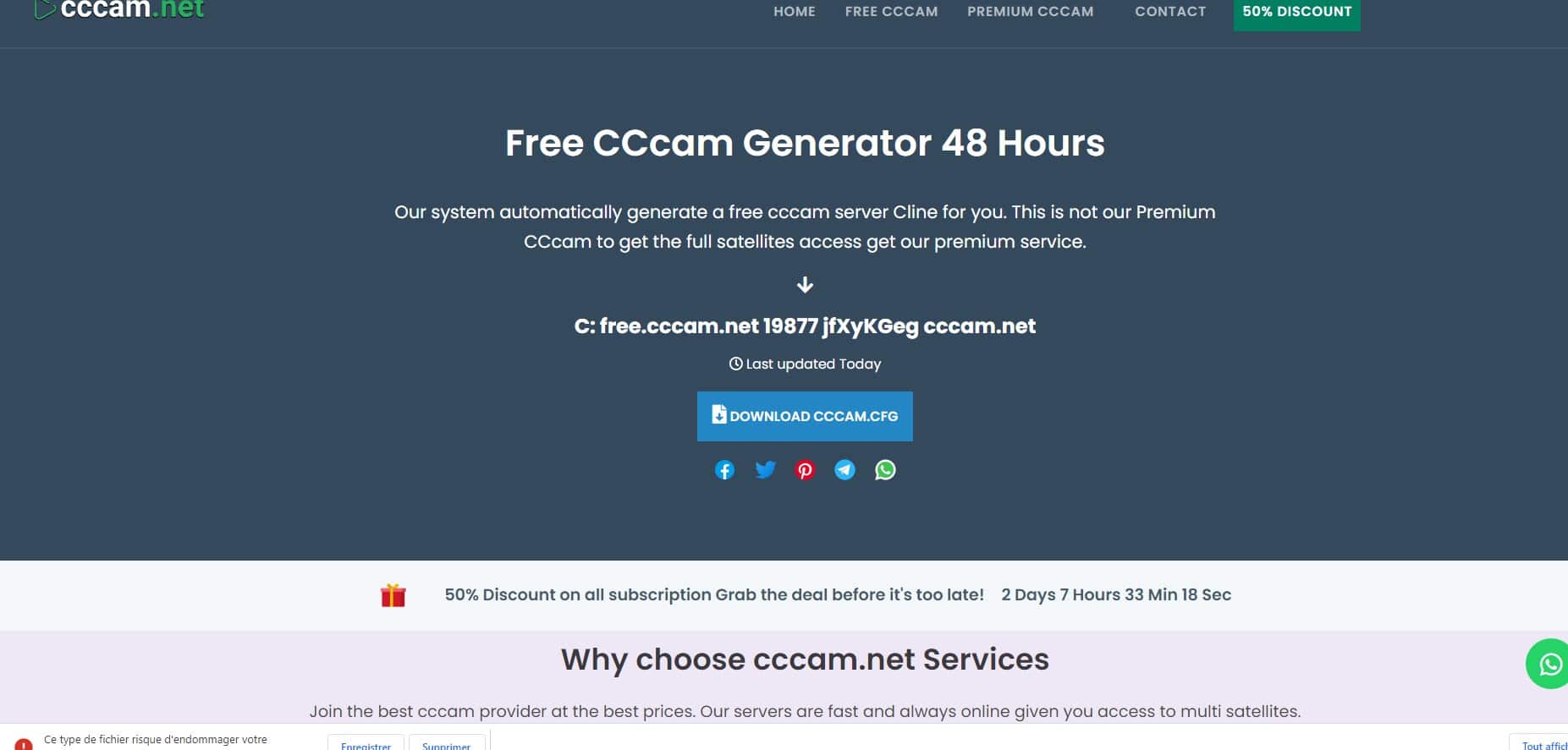 سيرفر Cccam مجانًا دائم التشغيل لفك تشفير جميع القنوات - مواقع