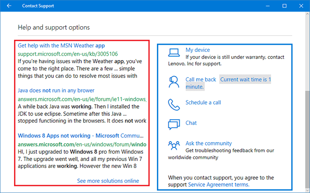 Contactez le support technique direct de Microsoft pour résoudre les problèmes des utilisateurs avec Windows 10 - Windows