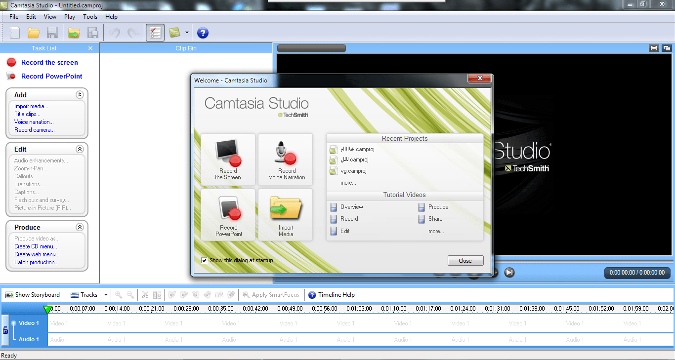 برنامج Camtasia Studio لتسجيل شاشة الكمبيوتر وعمل شروحات الفيديو - البرامج المجانيات 