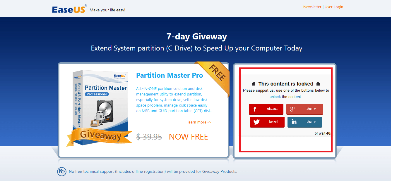 الحصول على EaseUS Partition Master Professional مجانًا لفترة محدودة - البرامج المجانيات 