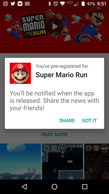 كيفية التسجيل المسبق للحصول على لعبة Super Mario Run على الأندرويد - Android