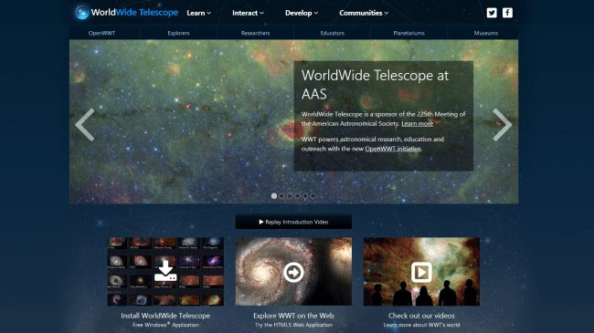 Microsoft WorldWide Telescope لاستكشاف الكون العميق بكل التفاصيل - Microsoft البرامج 