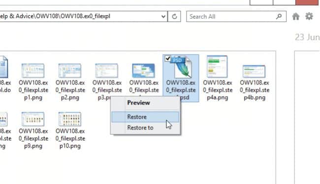 كيفية استعادة الملفات في نظام التشغيل Windows 10 بميزة File History - الويندوز