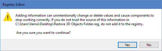 كيفية حذف مجلد Objects 3D من مستكشف الملفات في ويندوز 10 - الويندوز