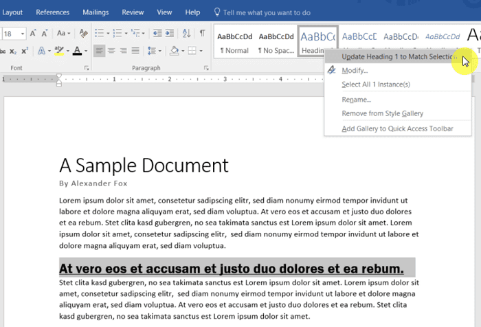 كيفية إنشاء أنماط النص بشكل صحيح في Microsoft Word - شروحات
