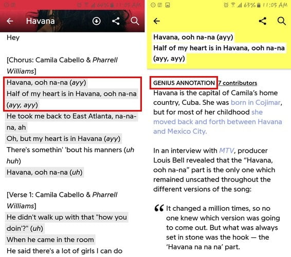 أفضل تطبيقات Android لمعرفة كلمات الأغاني - Android