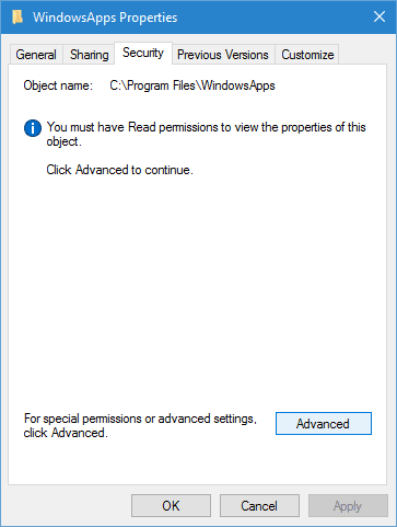 كيفية الحصول على إمكانية الوصول إلى مجلد WindowsApps في نظام التشغيل Windows 10 - الويندوز 