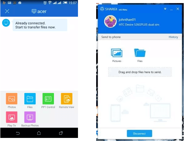 Comment partager des fichiers entre un PC et un téléphone Android sans fil - Explications Windows Android