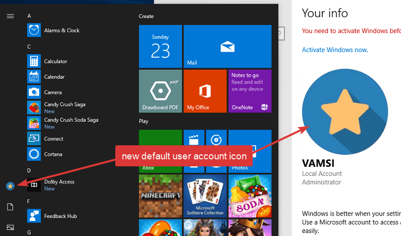 كيفية تغيير صورة حساب المستخدم الافتراضية في Windows 10 - الويندوز 