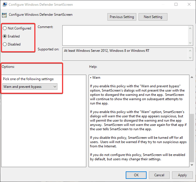 كيفية تعطيل عمل SmartScreen filter في نظام التشغيل Windows 10 - الويندوز