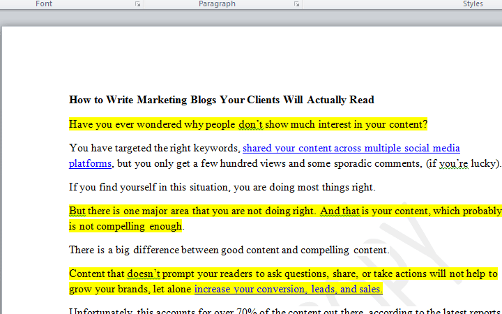كيفية نسخ ولصق نص من تحديدات نصية متعددة في Microsoft Word - شروحات