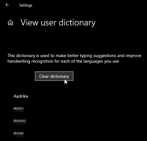 كيفية إضافة أو إزالة الكلمات من القاموس في نظام التشغيل Windows 10 - الويندوز