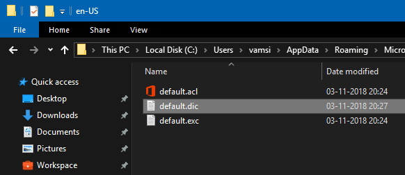 كيفية إضافة أو إزالة الكلمات من القاموس في نظام التشغيل Windows 10 - الويندوز