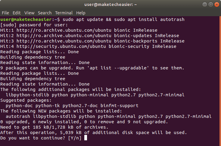 كيفية حذف الملفات القديمة تلقائيا من سلة المهملات على نظام Linux - لينكس