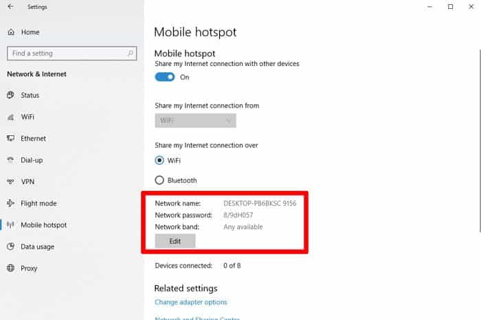 كيفية تحويل Windows 10 إلى نقطة اتصال محمولة للـ Wi-Fi - الويندوز