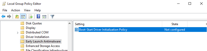 كيفية تكوين برنامج تشغيل Boot-Start لمكافحة البرامج الضارة في نظام التشغيل Windows 10 - الويندوز
