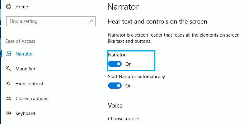 كيفية استخدام أداة Windows Narrator لتحويل النص إلى كلام - الويندوز