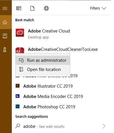 كيفية إلغاء تثبيت منتجات Adobe Creative Cloud من Windows 10 PC - الويندوز