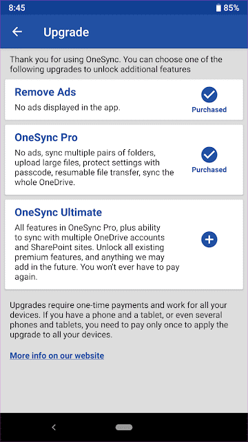 كيفية إعدادات مجلدات Android للمزامنة التلقائية مع OneDrive - Android