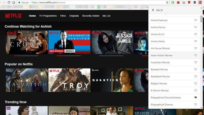 كيفية الوصول بسرعة إلى فئات Netflix المخفية على Chrome - شروحات