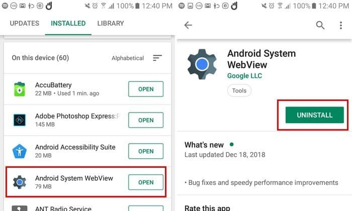 Система Android WebView