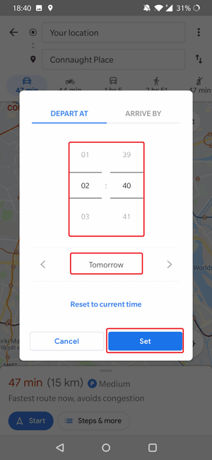كيف تتنبأ بحركة المرور باستخدام خرائط Google على هاتف Android - Android