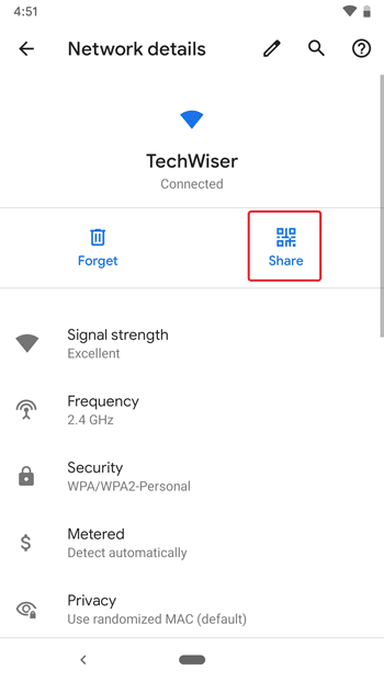 كيفية مشاركة شبكة WiFi الخاصة بك دون مشاركة كلمة المرور على Android 10 - Android