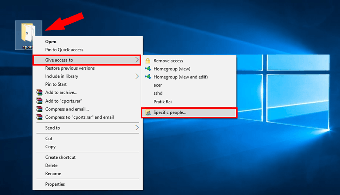 كيفية مشاركة الملفات بين جهازي كمبيوتر Windows باستخدام كابل LAN - الويندوز