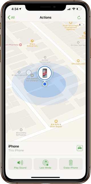 العثور على iPhone المفقود دون ميزة Find My iPhone - iOS