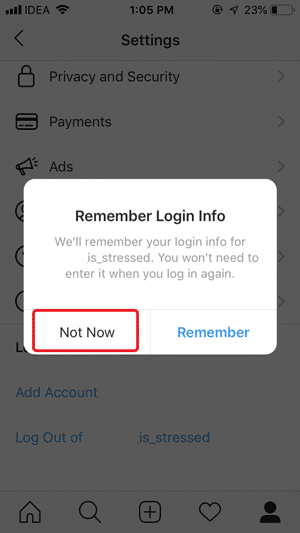 كيفية إزالة معلومات تسجيل الدخول المحفوظة على تطبيق Instagram في نظام iOS؟ - Instagram