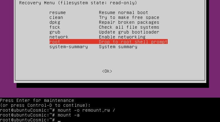 كيفية التمهيد إلى وضع الاسترداد (الوضع الآمن) في Ubuntu - لينكس 