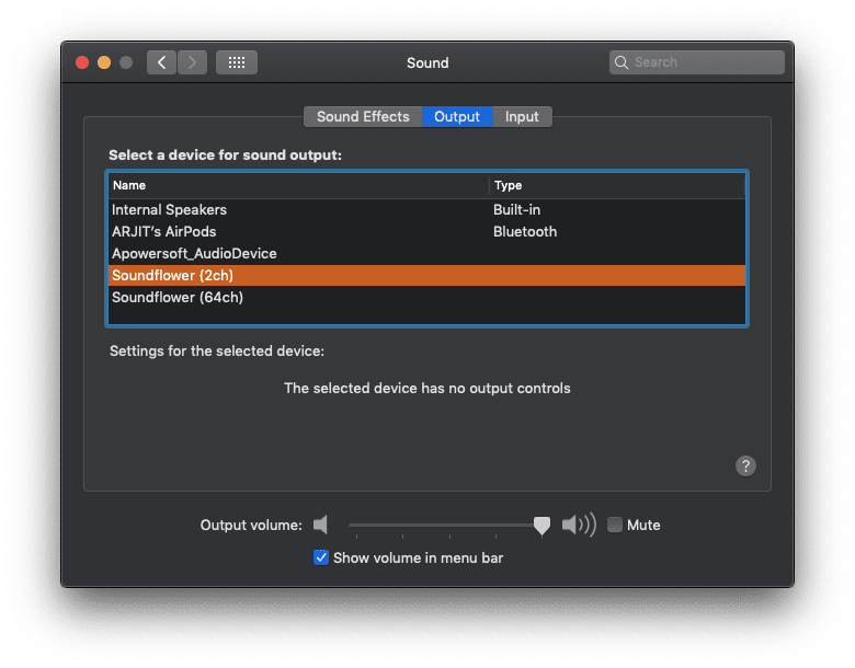 كيف يُمكنني تسجيل بث الصوت الداخلي على الـ Mac - Mac 