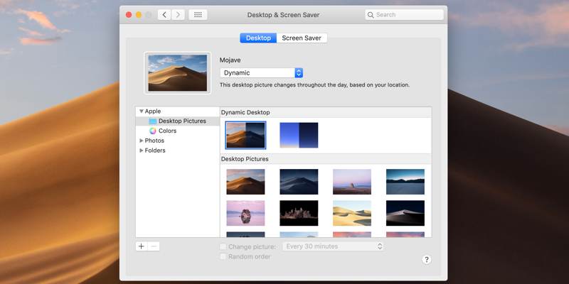 5 مواقع لتحميل خلفيات ديناميكية لنظام التشغيل MacOS Mojave - Mac