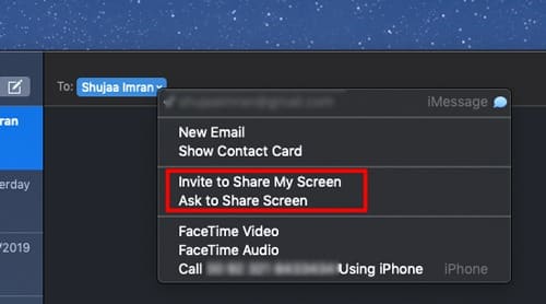 كيفية مشاركة شاشة جهاز Mac الخاص بك باستخدام iMessage - Mac