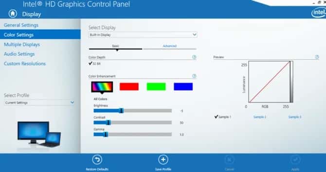 كيف يمكن بسهولة معايرة الألوان والسطوع والتشبع لشاشة العرض في Windows 10 - الويندوز